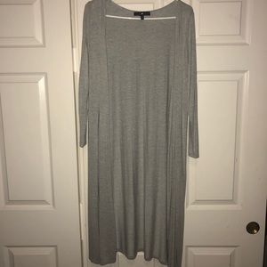 Long line jersey cardigan